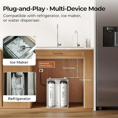VIOMI Pure B6W 600 GPD Reverse Osmosis System, TDS Reduction, 7-Stage Tankless RO System, Under Sink Water Filter with Faucet, NSF/ANSI 372 & 58 Certified, 2:1 Pure-to-Drain, Wi-Fi Enabled APP Control