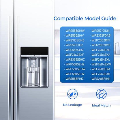 TEEHAY WRS315SDHZ Water Filter Replacement, Compatible with Whirlpool WRS571CIHZ, WRS571CIHZ, WRS588FIHZ, WRS571CIDM, 3 Pack