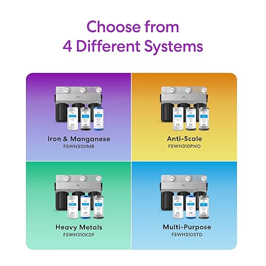 Brio Whole House Water Filter System w/Gauges | 3 Stage Fast-Flow Filtration (Sediment, CTO Carbon Block, Iron & Maganese) 4.5" x 10" Filters | Improves Taste, Protects Home Appliances | 720 GPH