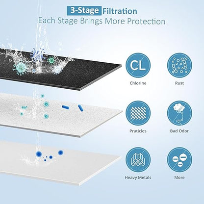 2.25G Ultra-Filtration Gravity Water Filter System, 304 Stainless Steel Countertop System with 2 Filters, Metal Faucet, Handle & 2 Leak-Proof Valves, NSF/ANSI 42 Certified, Removes 99% of Chlorine