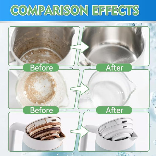 Kettle Descaler Tablet, Kettle Cleaner Remove Hard Water & Mineral Buildup, Hardwater Stains, Citric Acid for Cleaning & Descaling Water Distillers, Boilers, Limescale Remover For Kettles