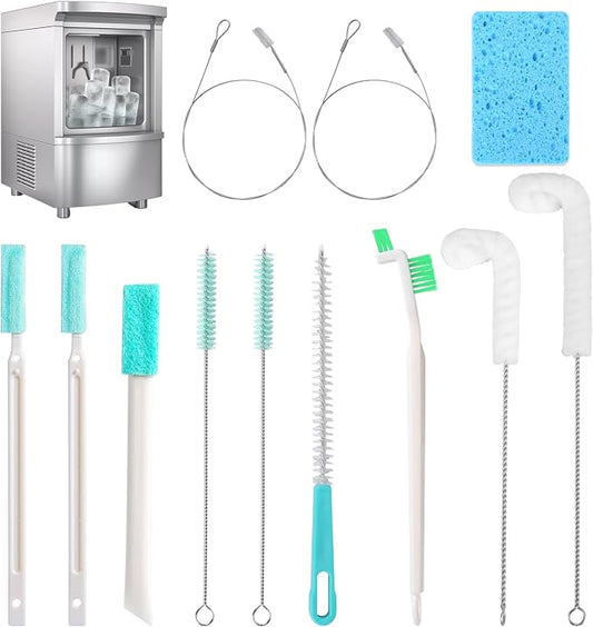 12pcs Ice Maker Cleaning Brush Set, Multifunctional Ice Machine Cleaning Tools Water Cooler Cleaner Kit Home Kitchen Utility Tools