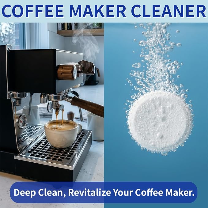Coffee Machine Cleaner & Descaler Tablets - 24 Pack, Compatible with Nespresso, Keurig, Ninja, DeLonghi, Miele, Breville, Philips & All Major Brands, for Coffee Maker Pot, Espresso & Drip Machines