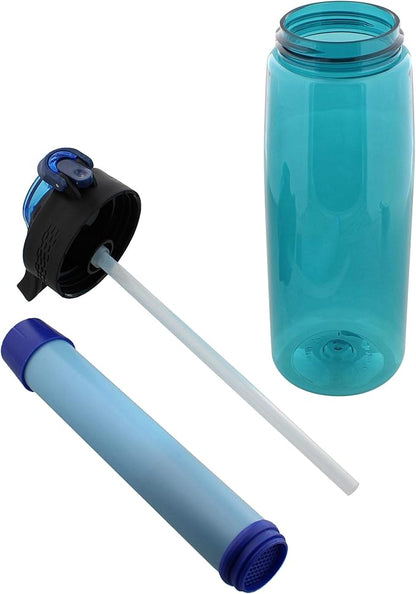 SDS Water Filter Bottle - Filtering Water Bottle Filter Travel Accessory for Safe Drinking Camping Water Purifier