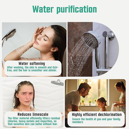 4 Pack Replacement Filters Compatible With Cobbe® Handheld Shower Head,Water Filter For Water Softening,Removes Chlorine(White)