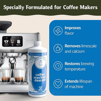 Descaling Solution (10 Uses) Delonghi Keurig Nespresso Coffee Machine Cleaner Descaler Kit Coffee Machine Descaler Compatible with All Brands Breville Ninja