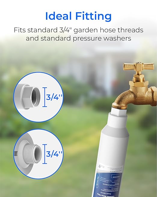 Waterdrop Hard Water Filter for Hose Car Wash, Water Deionizer for Car Washing, Window, Boat, Marine, Motorcycle, Yard Cleaning, Wash Spot Free, 4 Pack with 2 Hose Protector