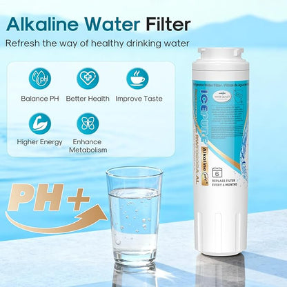 ICEPURE Alkaline UKF8001 Refrigerator Water Filter Replacement for Whirlpool EDR4RXD1, EveryDrop Filter 4, Maytag UKF8001, 4396395, UKF8001P, UKF8001AXX, RFC0900A, UKF8001AXX-200, Enhances PH, 1 Pack