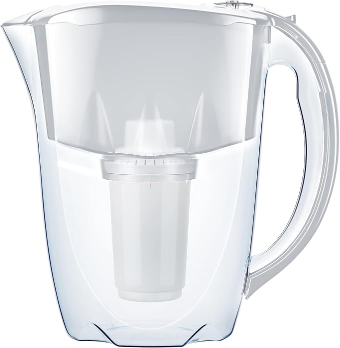 AQUAPHOR Prestige Fridge Water Filter Jug, Includes 1x A5 350litre Cartridge to Reduce Limescale, Chlorine & Heavy Metals, Plastic, Volume 2.8 L, White
