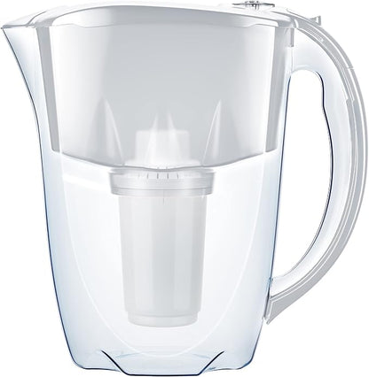 AQUAPHOR Prestige Fridge Water Filter Jug, Includes 1x A5 350litre Cartridge to Reduce Limescale, Chlorine & Heavy Metals, Plastic, Volume 2.8 L, White