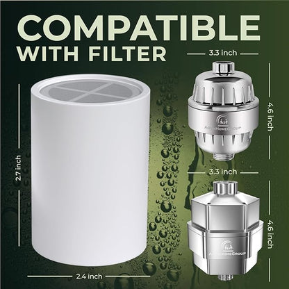 AquaHomeGroup Vitamin C+E+A Shower Filter Replacement Cartridge with Aroma Granules (Jasmine) - Reduces Chlorine, Supports Skin & Hair Health
