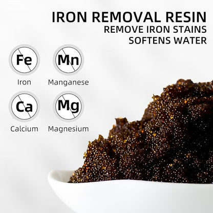Filterelated 5L Iron Capture Cation Exchange Resin for Whole House & Well Softener, High-Iron Filtration Media to Improve Household Water Appearance, Vacuum Sealed