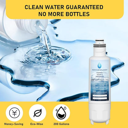 HX2019F-A HX2019FR-A Water Filter Replacement, Compatible With Hisense HRM260N6TSE, HRFD560SW, HRCD585BW, HRFD634BW, HRCD650BW, HRCD586TBWB and Mora MRM260N6TSE