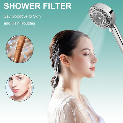Replacement Shower Filter Cartridge Compatible with Suncleanse Shower Head, Soften hard water and reduce chlorine, 4 Pack