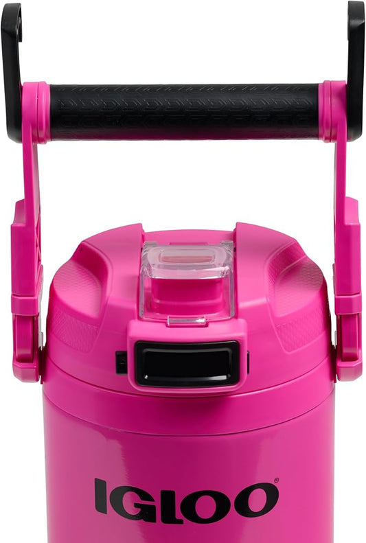 Igloo Rival Fusion 54 Oz Stainless Steel Sport Bottle | Insulated Water Jug | Pink Fizz