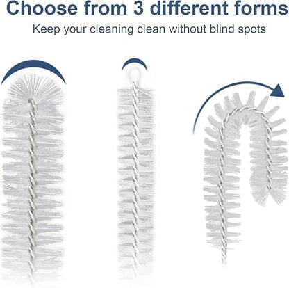 Ixiaoyoo Straw Cleaner Brush Set, 12-Piece 11.8 Inch Long Botthle Cleaning Brush, Nylon Tube Brush Kit for Straws on Tumbler, Water Bottle, Sippy Cup and Pipes, Tubes or Tea Pot Spout
