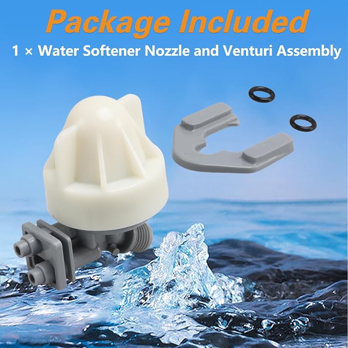 Water Softener Nozzle and Venturi Assembly Venturi Nozzle Assembly Kit Compatible with Whirlpool Kenmore Morton Rheem Replace#: 7187065 WS15X10027