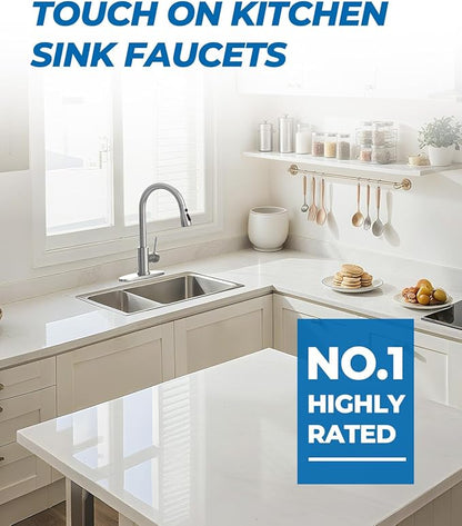 WEWE Drinking Water Faucet, Lead-Free Kitchen Water Filter Faucet for Reverse Osmosis or Water Filtration System, RO Faucet, Brushed Nickel