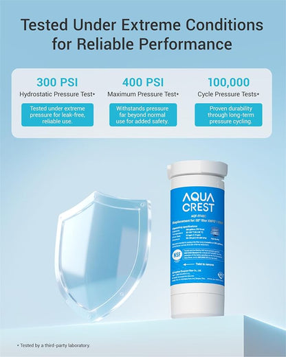 AQUA CREST XWFE Water Filter, Replacement for GE® XWFE, Built-in Chip | Replacement for GE® XWF, Compatible with GNE27, GNE25, GNE21, GFE28, GFE26, GFE24, GWE19, GYE18, GSS25 Series Refrigerators