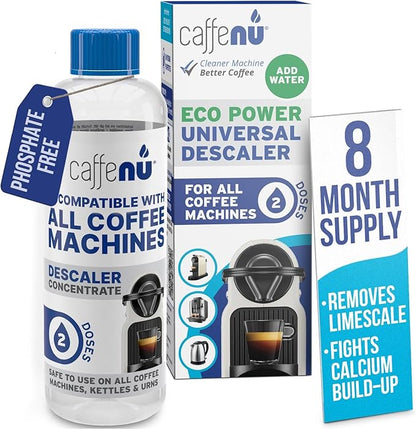 Caffenu Complete Coffee Machine Care Bundle - Descaling Solution & Cleaning Pods Set