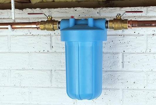 Pentair OMNIFilter BF7 Water Filtration System, 10" Basic Whole House, Includes 10" Big Blue Housing, RS6 Sediment Reduction Cartridge and All Tools, 3 Piece Set