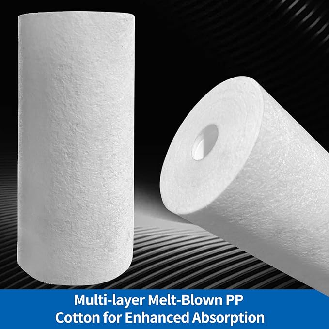 2 Pack Water Filter White Element 1.1" x 10",Sediment Water Filter Replacement Cartridge