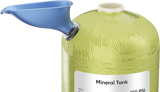 WECO Dome Hole USA Mineral Tank for Water Softener/Filter - with 2.5" Top Opening - 150 PSI Max Pressure - 120 °C Max Temperature - 13x54, NATURAL