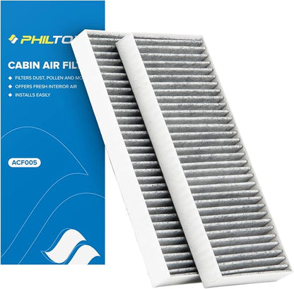 PHILTOP HEPA Cabin Air Filter w/Activated Carbon, Compatible with CF10553 Nissan Frontier 2005-2021, Pathfinder 2005-2012, Xterra 2005-2015, NV2500 2012-2015, NV1500 2012-2015, NV3500 2012-2015
