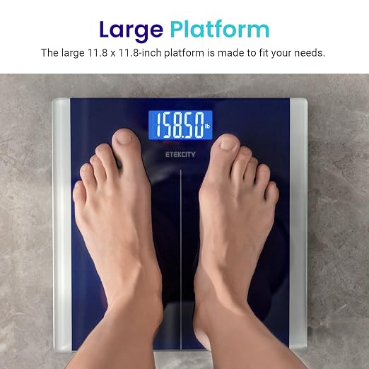 Etekcity Scale for Body Weight, Bathroom Digital Electric Scale for People, Measures Weight up to 400 lbs, Blue (Pack of 5)