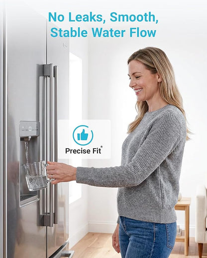 AQUACREST DW2042FR-09 Refrigerator Water Filter, Compatible with Daewoo DW2042FR, Kenmore 46-9130, DW2042FR-09, Aqua Crystal DW2042F-09