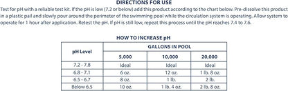 Pool Mate 10-Pounds Premium pH Up for Pools, 100% Sodium Carbonate