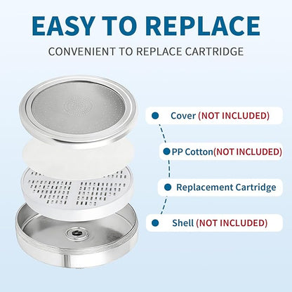 6-Pack, Vitamin C + E + A Shower Filter Replacement Cartridge, Compatible with AquaHomeGroup Shower, Vitamin-Infused Shower Head Filter, Healthier Skin, Hair & Nails. Removes Chlorine & Impurities.