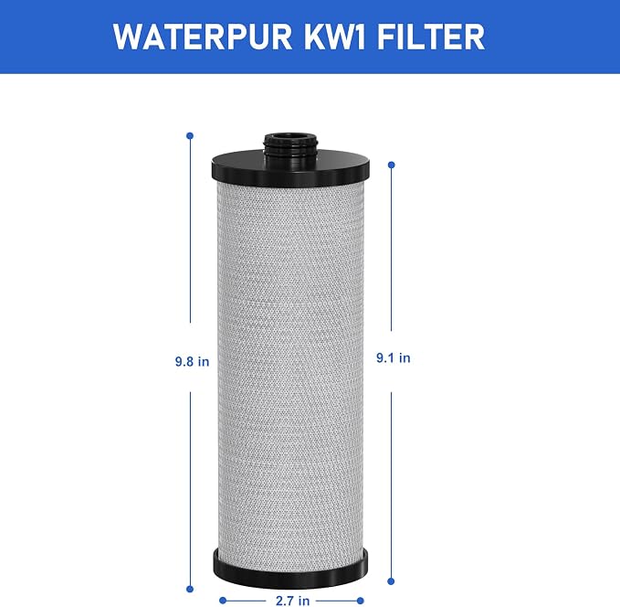 KW1 RV Water Filter – High-Capacity Replacement Compatible with WaterPur KW1a nd Neo-Pure NP-KW1 for Built-In RV Water Filtration Systems, 2-Pack