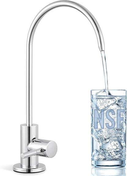 KES Water Filter Faucet for Kitchen Sink Reverse Osmosis Faucet Non-Air-Gap Drinking Water Faucet SUS304 Stainless Steel Polished Chrome, Z504CLFF18-CH