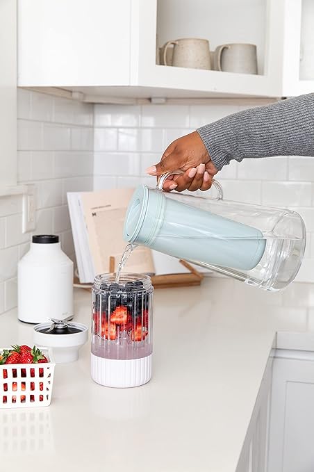 LifeStraw Home – Water Filter Pitcher, 7-Cup, Seafoam, BPA Free Designed for Everyday Protection Against Bacteria, parasites, microplastics, Lead, Mercury, PFAS, and a Variety of Chemicals