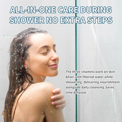 2+2, 20-Stage Shower Filter Replacement Cartridge & Vitamin C + E + A Cartridges, Compatible with AquaHomeGroup Shower, Vitamin-Infused Shower Head Filter.