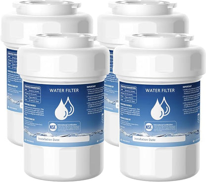 MWF Water Filter Compatible with GE® MWF®, SmartWater MWFP, MWFA, MWFINT | GWF, GWFA, HDX FMG-1, Kenmore® 9991, High Efficiency Filtration and Every 6 Months Value, NSF Certified, 4 Pack