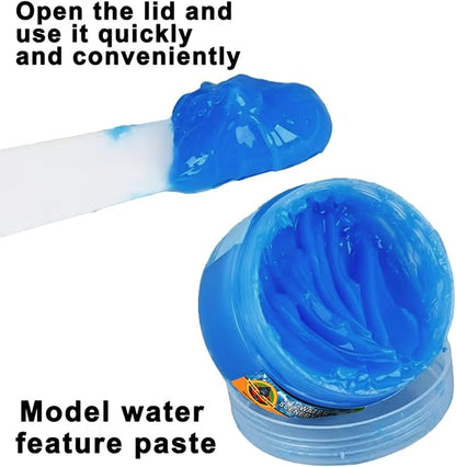150ml Water Scenery Paster, Paint Mediums & Additives, Water Effect Paste, Suitable For Rivers, Oceans, Lakes, Static Scenes - Model For Aquariums (Dark Blue)