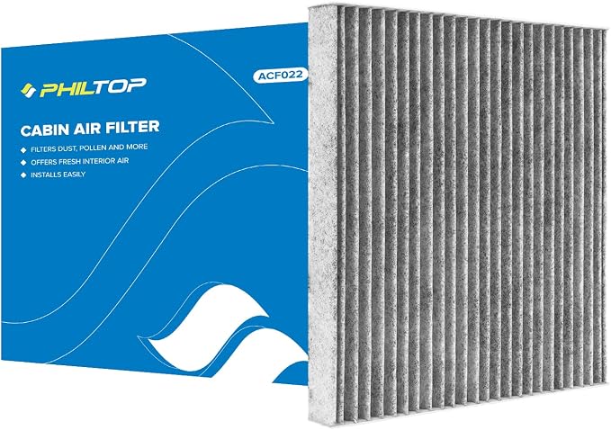 PHILTOP HEPA Cabin Air Filter w/Activated Carbon, Compatible with CF11671 Ram 1500, 1500 Classic, 2500, 3500, 4500, 5500, Jeep Wagoneer, Grand Wagoneer, Wagoneer L, Grand Wagoneer L, Mazda CX-7