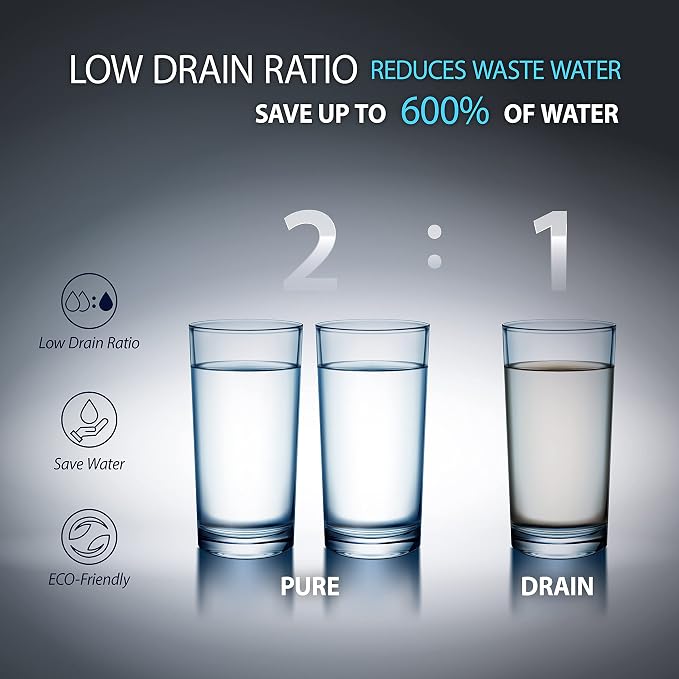 APEC WATER Tankless RO Water Filter System ROTL-AIO - Four-in-One Premium Reverse Osmosis Water Filtration, 2:1 Pure to Drain, Filters Fluoride, Heavy Metals, 1K+ Impurities, Easy DIY Install & Care