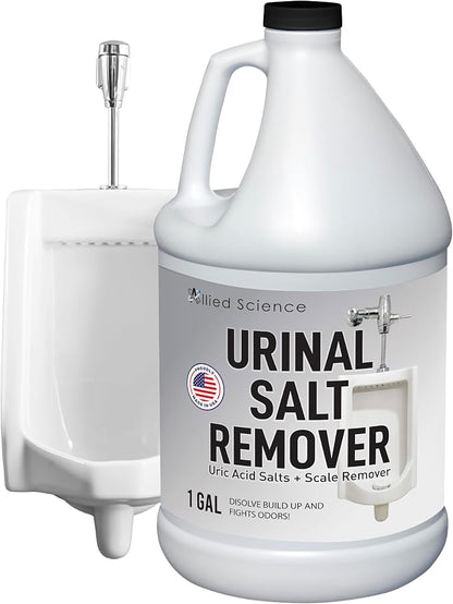 Allied Science Urinal Salt Remover - Uric Acid Salts Scale Remover Unclogs Urinals and Removes Uric Acid Odors - 1 Gallon / 128 fl oz