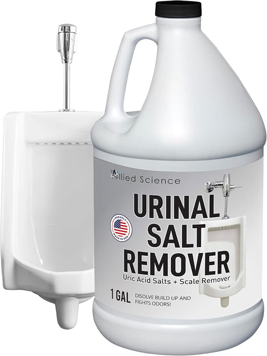 Allied Science Urinal Salt Remover - Uric Acid Salts Scale Remover Unclogs Urinals and Removes Uric Acid Odors - 1 Gallon / 128 fl oz