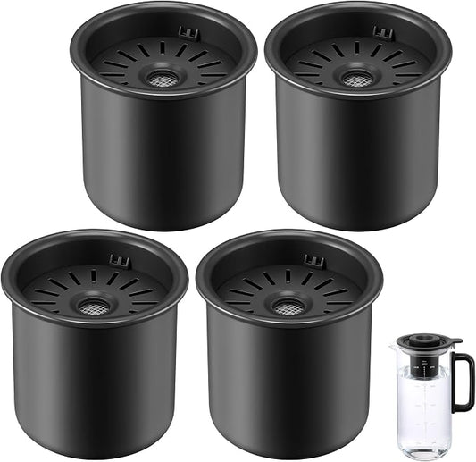 Remineralization Filters Compatible with Bluevua RO100ROPOT-LITE, One-Year Alkaline Mineral Replacement Set for Reverse Osmosis Systems, Restores Minerals and Raises pH Level (4 Pack)