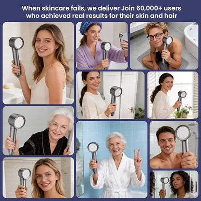 Ion Drops Filtered Shower Head with Handheld, High Pressure Shower Heads with 3 Spray, Showerhead with Filters Hand held for Hard Water, Remove Chlorine, Reduces Dry Itchy Skin
