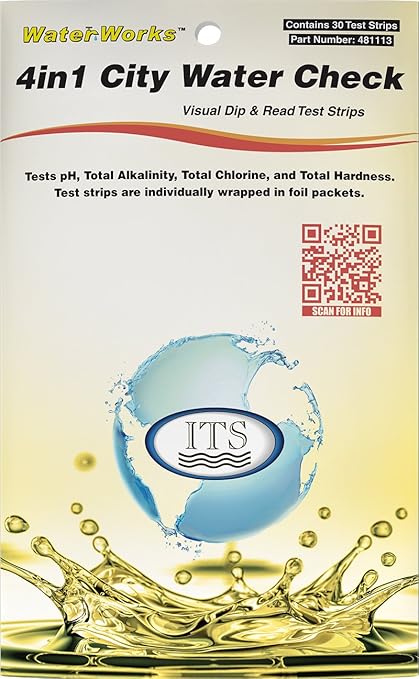Industrial Test Systems 481113 WaterWorks 4in1 City Water Test Strips 30 Pack