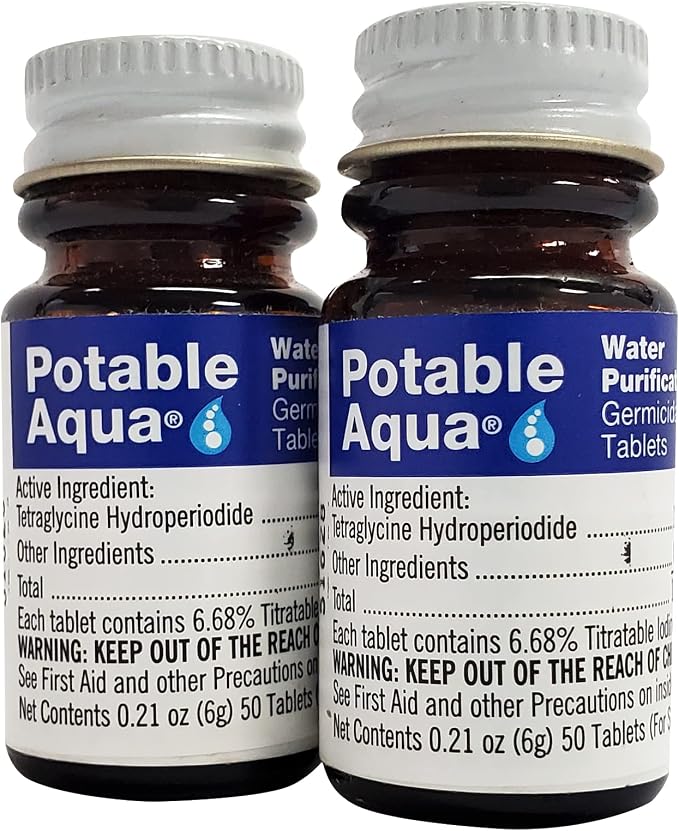 Ready America 72 Hour 4 Person Emergency Kit + Potable Aqua Water Purification Tablets