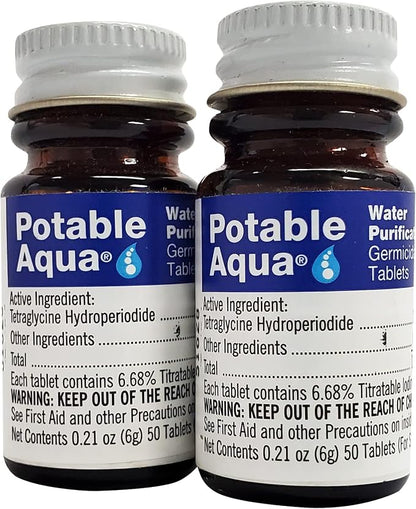 Ready America 72 Hour 4 Person Emergency Kit + Potable Aqua Water Purification Tablets