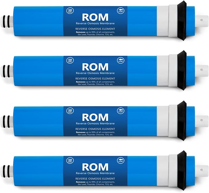 Express Water – 4 Pack Reverse Osmosis Membrane – RO Membrane 50 GPD Water Filter Replacement – Under Sink and Reverse Osmosis System…