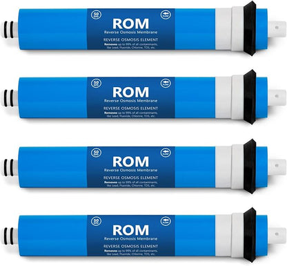 Express Water – 4 Pack Reverse Osmosis Membrane – RO Membrane 50 GPD Water Filter Replacement – Under Sink and Reverse Osmosis System…