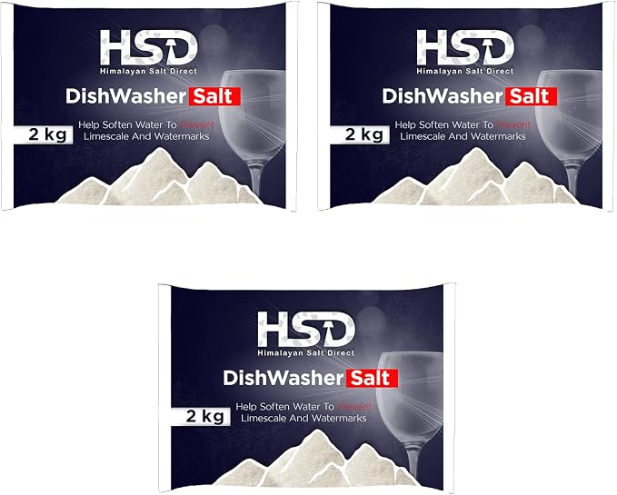 2kg Dishwasher Salt for Dishwashers and Water Softeners (Pack of 3)